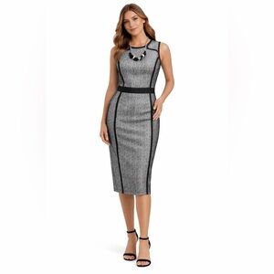 Banana Republic Black and White Midi Dress